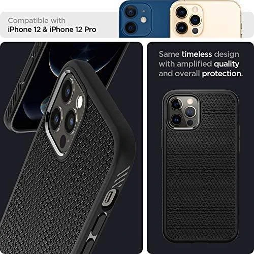 Spigen Liquid Air dėklas skirtas Apple iPhone 12 Pro / 12, spalva - Matte Black