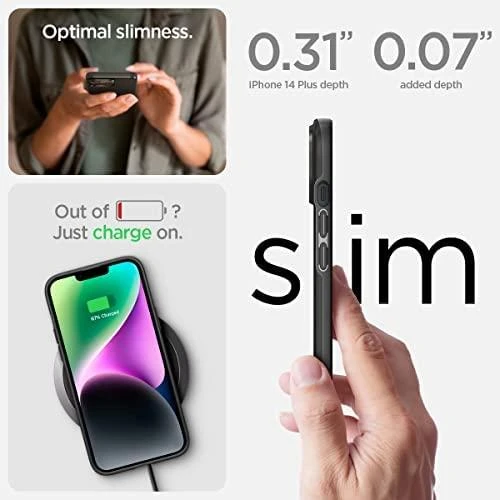 Spigen Thin Fit dėklas skirtas Apple iPhone 14 Plus, spalva - Juoda
