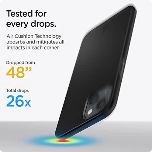 Dėklas Spigen Thin Fit – Apple iPhone 13 Case Juodas