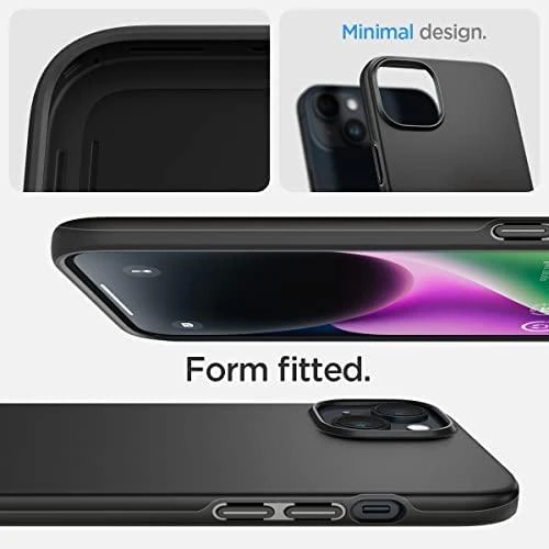 Spigen Thin Fit dėklas skirtas Apple iPhone 14 Plus, spalva - Juoda