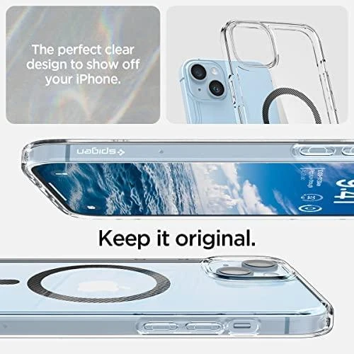 Spigen Ultra Hybrid (MagFit) dėklas skirtas Apple iPhone 14 Plus, spalva - Carbon Fiber