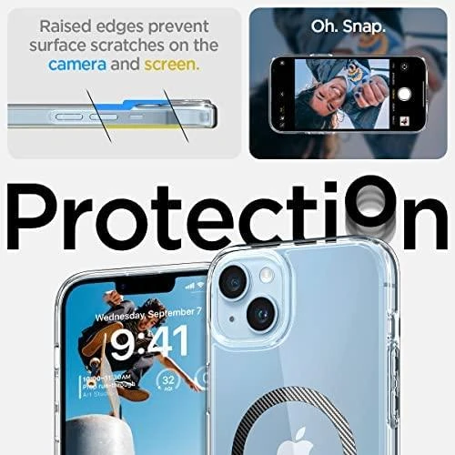 Spigen Ultra Hybrid (MagFit) dėklas skirtas Apple iPhone 14 Plus, spalva - Carbon Fiber