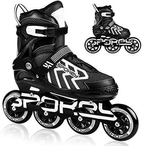 Inline Riedučiai Spokey Khan Bk / Wh Jr 927032-927033