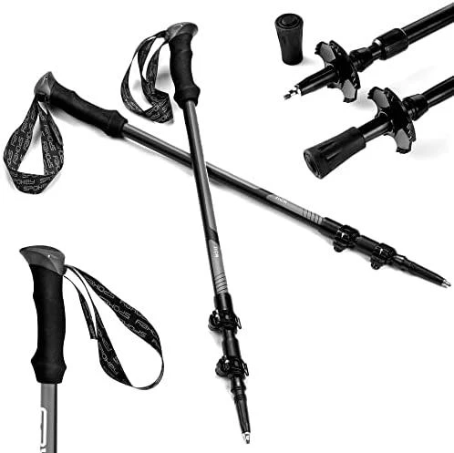Trekingo lazdos Spokey Zion 929460, pilka/juoda