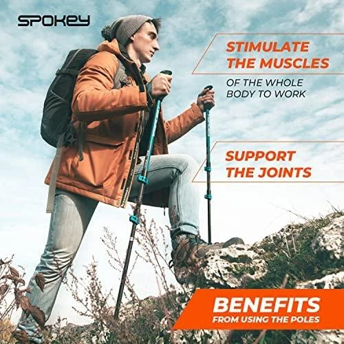 Trekingo lazdos Spokey Zion 929460, pilka/juoda