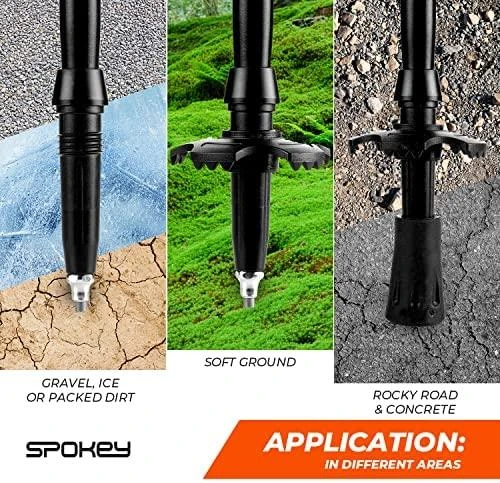 Trekingo lazdos Spokey Zion 929460, pilka/juoda