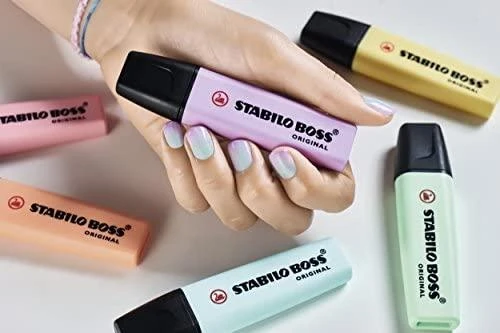 STABILO tekstinių žymeklių rinkinys BOSS ORIGINAL, pastelinės spalvos, 6 vnt., 70/6-2