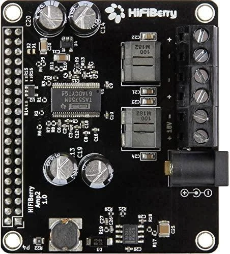 D klasės HiFiBerry Amp2 stiprintuvas, 60W, skirtas Raspberry Pi 4B/3B+/3B/2/B+/A+