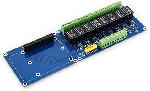 8 kanalų relė modulis Waveshare skirtas Raspberry Pi
