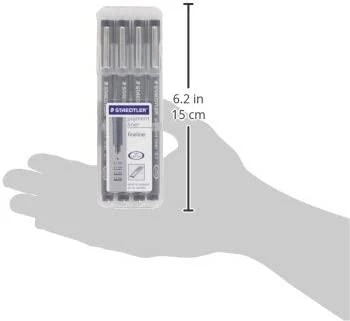 Staedtler Pisak su atramentem pigmentowym komplektas 4 vnt. (0.1 0.3 0.5 0.7mm) Staedtler