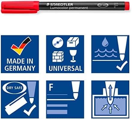 Staedtler Foliopis Lumocolor ST318-2 raudona (10vnt) (179592)