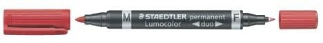 Staedtler Nuolatinis žymuo Staedtler Lumocolor 348 vieno raudonojo 10 vienetų