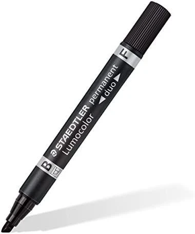 Staedtler MARKER STAEDTLER LUMOCOLOR 348 JUODA OKRAGŁA KOŃCÓWKA