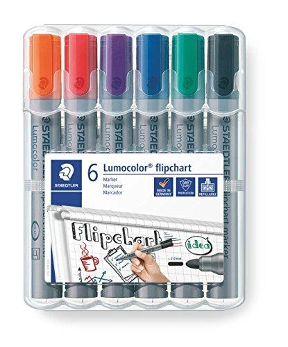Staedtler LUMOCOLOR atverčiamasis žymeklis, 6 spalvų dėklas (STA307)