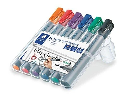 Staedtler LUMOCOLOR atverčiamasis žymeklis, 6 spalvų dėklas (STA307)