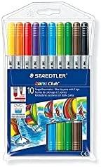 Staedtler Dvipusiai flomasteriai Noris CLub, 10 spalvų
