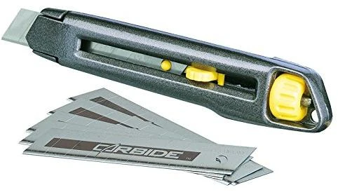 Stanley Nóż 18 mm sujungiamas peilis, 5 karbido ašmenys