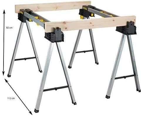 Stanley FatMax - Tréteaux Pliables 900kg Capacité - Établi Portable Pour Professionnels