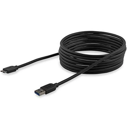 StarTech.com USB3AUB3MS USB kabelis 3 m 3.2 Gen 1 (3.1 Gen 1) USB A Micro-USB B Juoda