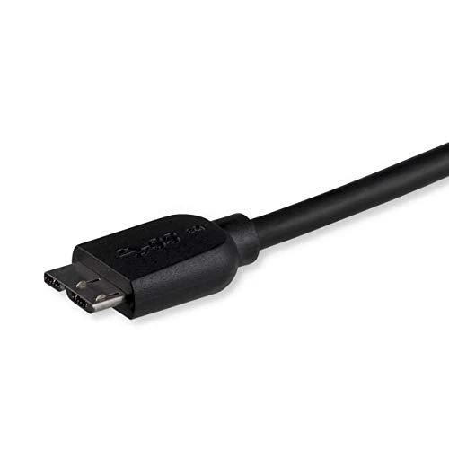 StarTech.com USB3AUB3MS USB kabelis 3 m 3.2 Gen 1 (3.1 Gen 1) USB A Micro-USB B Juoda