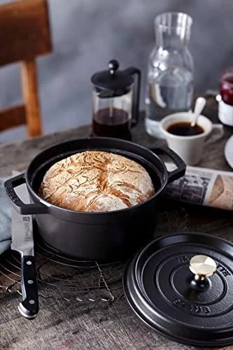 STAUB kepimo indas Round Cocotte, 28 cm, Juodas