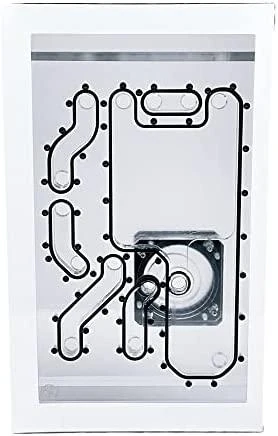 Stealkey Customs Lian Li O11D Mini Front MK2 D5 Distroplate - akrilinis - baltas