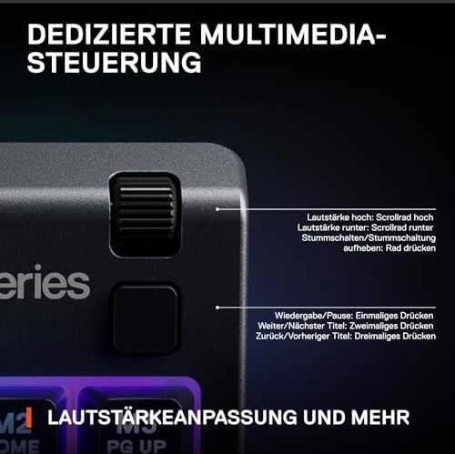 Žaidimų klaviatūra SteelSeries Apex 3 TKL, US kalba, Juodos spalvos