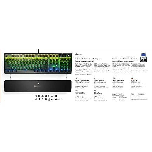 Klaviatūra SteelSeries Apex 5, US kalba, Juodos spalvos