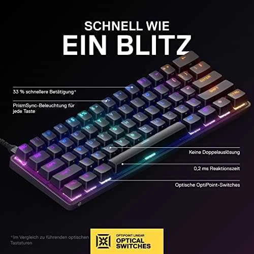 Klaviatūra žaidimams SteelSeries Apex 9 Mini, US kalba, Juodos spalvos