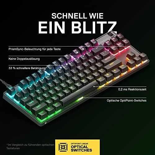 Klaviatūra su laidu SteelSeries Apex 9 TKL, US kalba, Juodos spalvos