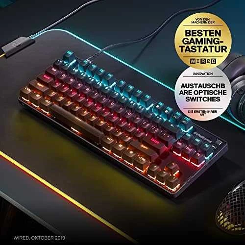 Klaviatūra su laidu SteelSeries Apex 9 TKL, US kalba, Juodos spalvos