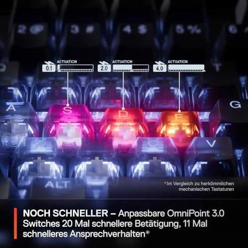 SteelSeries Apex Pro TKL Gen 3 | Klaviatūra žaidimams | su laidu | US | Juodas | USB-C | OmniPoint 3.0 Adjustable HyperMagnetic Switches