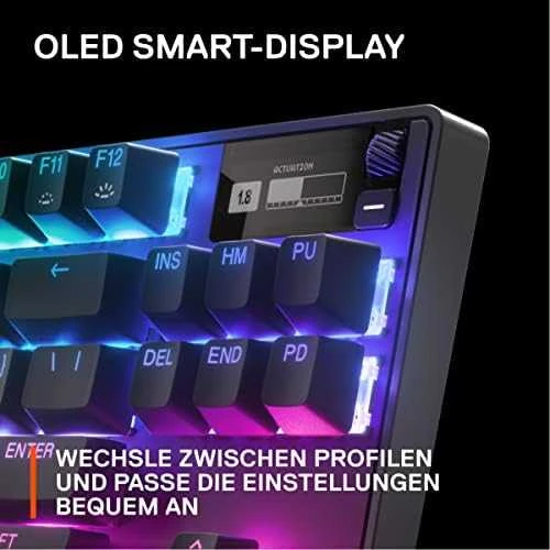 Belaidė žaidimų klaviatūra SteelSeries Apex Pro TKL 2023, su RGB LED pašvietimu, US išdėstymas (64865)
