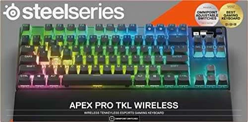 Belaidė žaidimų klaviatūra SteelSeries Apex Pro TKL 2023, su RGB LED pašvietimu, US išdėstymas (64865)