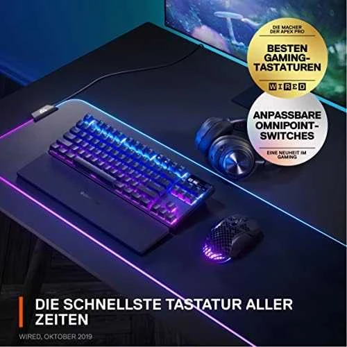 Belaidė žaidimų klaviatūra SteelSeries Apex Pro TKL 2023, su RGB LED pašvietimu, US išdėstymas (64865)