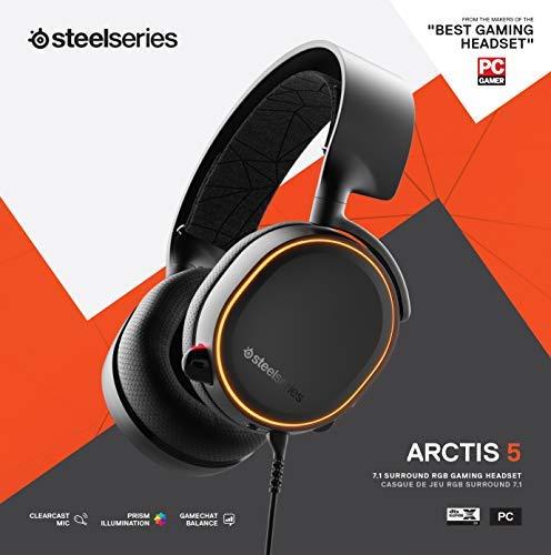 Žaidimų ausinės SteelSeries Arctis 5 (2019 leidimas) Juodos | Varle.lt