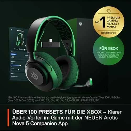 SteelSeries | Ausinės Žaidimams | Arctis Nova 5X | Bluetooth | Over-Ear | Mikrofonas | Belaidės | Juodas
