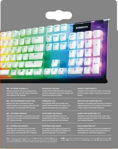Klavaitūros klavišų dangteliai SteelSeries PrismCaps, US kalba, Baltos spalvos
