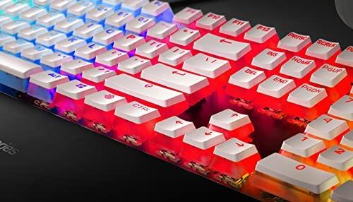 Klavaitūros klavišų dangteliai SteelSeries PrismCaps, US kalba, Baltos spalvos
