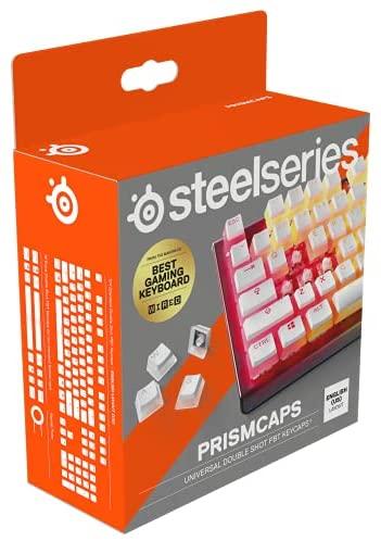 Klavaitūros klavišų dangteliai SteelSeries PrismCaps, US kalba, Baltos spalvos