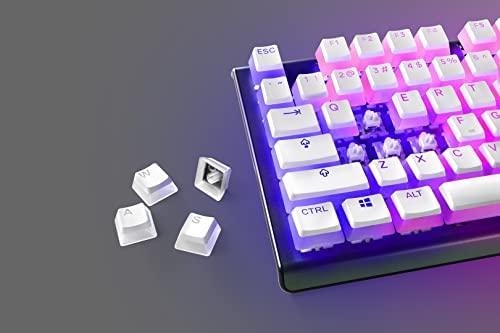 Klavaitūros klavišų dangteliai SteelSeries PrismCaps, US kalba, Baltos spalvos