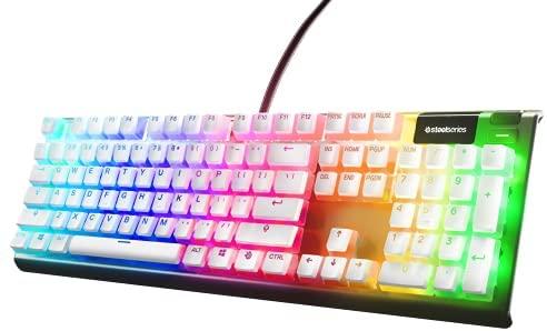 Klavaitūros klavišų dangteliai SteelSeries PrismCaps, US kalba, Baltos spalvos