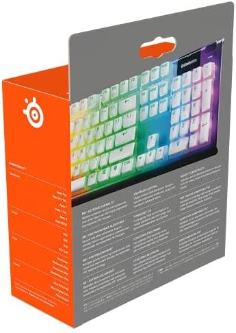 Klavaitūros klavišų dangteliai SteelSeries PrismCaps, US kalba, Baltos spalvos