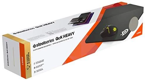 Medžiaginis pelės kilimėlis SteelSeries QcK Heavy, Didelis, Juodos spalvos