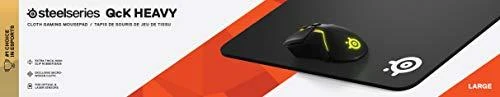 Medžiaginis pelės kilimėlis SteelSeries QcK Heavy, Didelis, Juodos spalvos