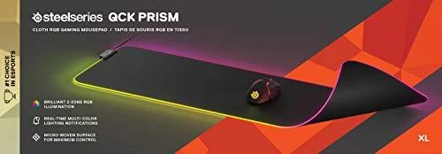 Medžiaginis pelės kilimėlis žaidimams SteelSeries QcK Prism Cloth RGB XL