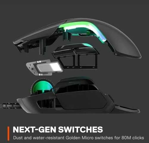 Žaidimų pelė SteelSeries Rival 5, Juodos spalvos