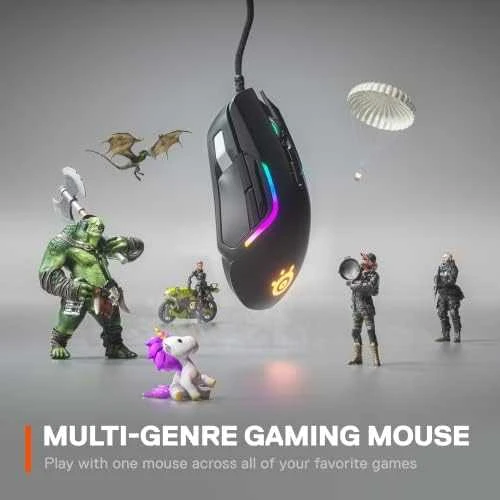 Žaidimų pelė SteelSeries Rival 5, Juodos spalvos