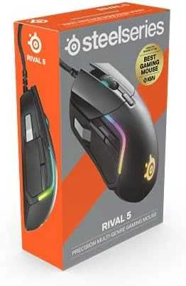 Žaidimų pelė SteelSeries Rival 5, Juodos spalvos