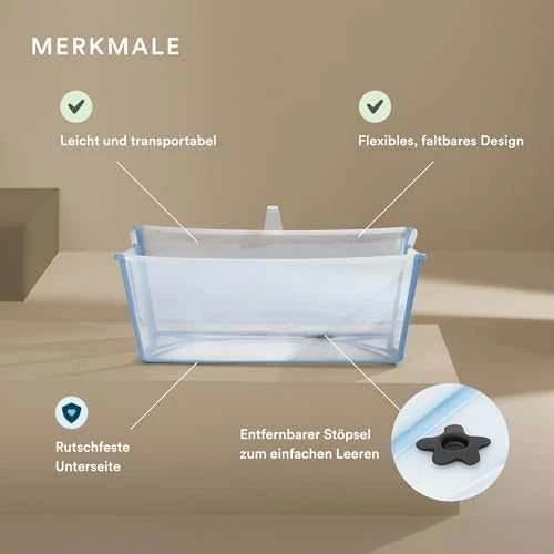 Stokke Flexi Bath - sulankstoma vaikiška vonia | Ledyno mėlyna